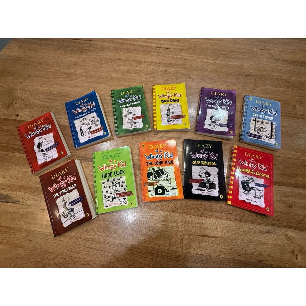 Lot of 11 Paperback Books Diary of a Wimpy Kid Jeff Kinney (first 11 In Series)‎